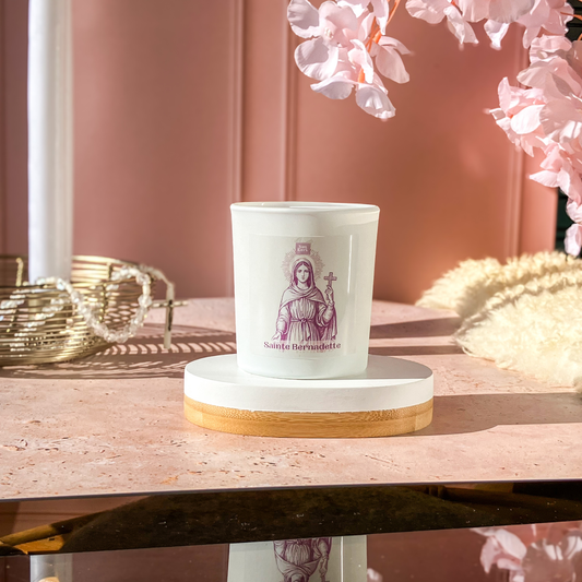 Bougie Sainte Bernadette Soubirou - Fleur d'oranger