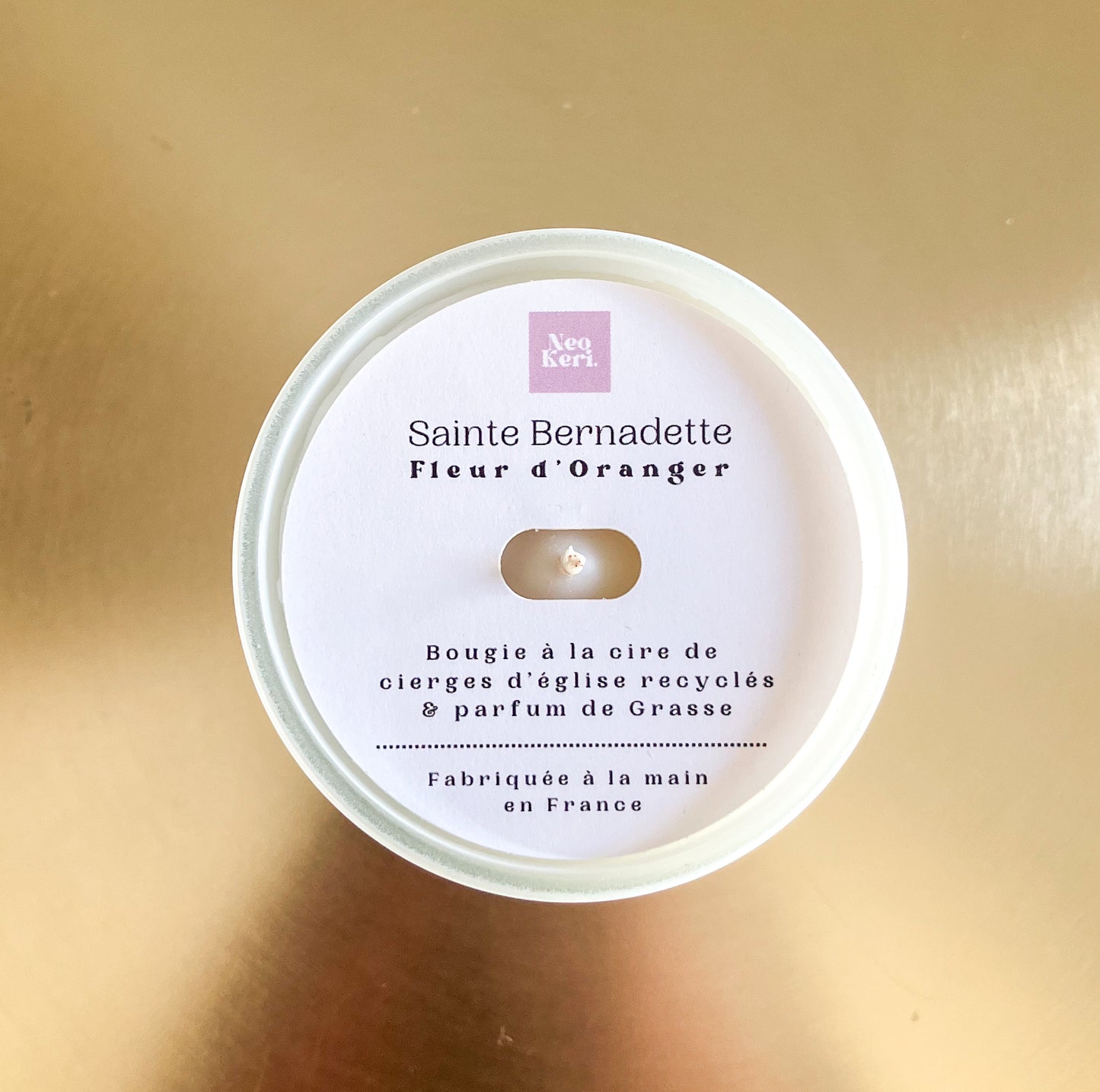 Bougie Sainte Bernadette Soubirou - Fleur d'oranger